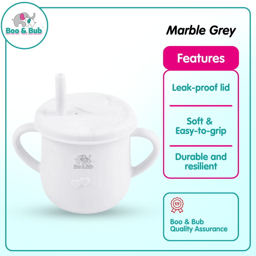 Boo&Bub Baby Silicone Cup BPA Free Microwavable Bowl Food Grade Training feeding Tableware - Boo & Bub