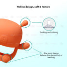 Boo&Bub Baby Teether Toys Rattle Mushroom Shape Baby Teether Silicone - Boo & Bub