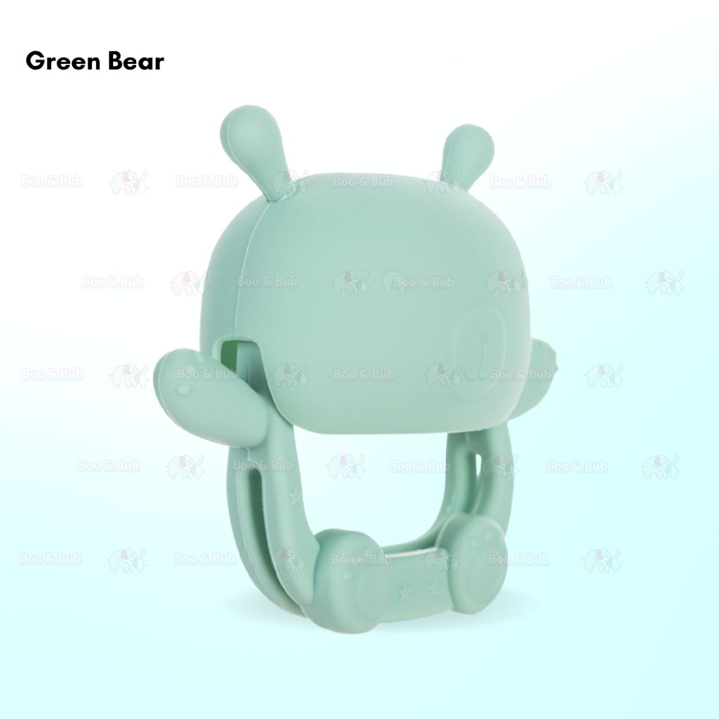 Boo&Bub Baby Teether Toys Rattle Mushroom Shape Baby Teether Silicone - Boo & Bub
