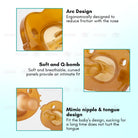 Boo&Bub 3 In 1 Portable Baby Pacifier Set Anti-drop Chain Nipple Box Silicone Teether Infant Newborn Holder - Boo & Bub