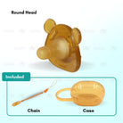 Boo&Bub 3 In 1 Portable Baby Pacifier Set Anti-drop Chain Nipple Box Silicone Teether Infant Newborn Holder - Boo & Bub