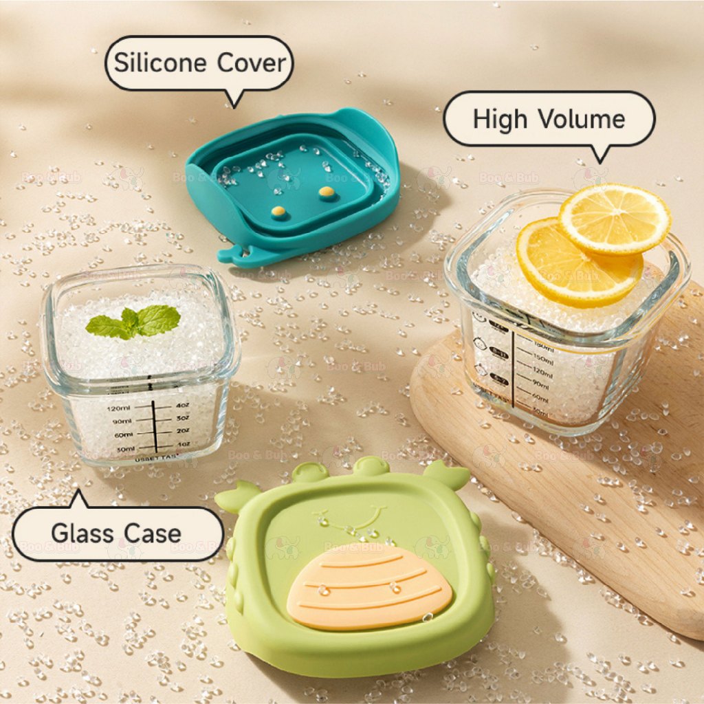 Boo&Bub Children's Complementary Food Bowls Children's Transparent Lunch Boxes Baby Glass Food Storage Containers - Boo & Bub
