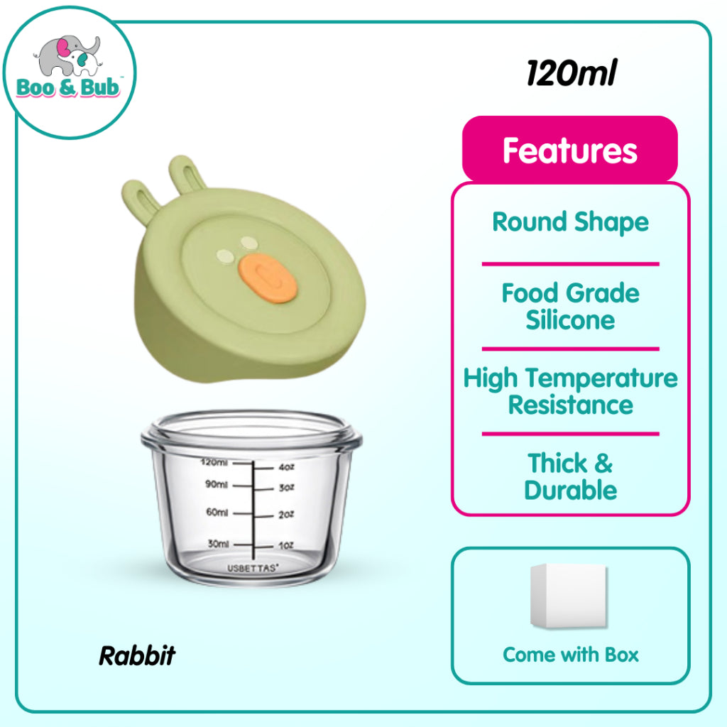 Boo&Bub Children's Complementary Food Bowls Children's Transparent Lunch Boxes Baby Glass Food Storage Containers - Boo & Bub