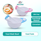 Boo&Bub Baby Grinding Bowl Manual Kids Feeding Bowl Vegetable Fruit Infant Food Masher Set Food Bowl - Boo & Bub
