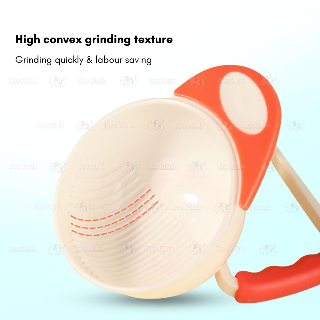 Boo&Bub Baby Grinding Bowl Manual Kids Feeding Bowl Vegetable Fruit Infant Food Masher Set Food Bowl - Boo & Bub