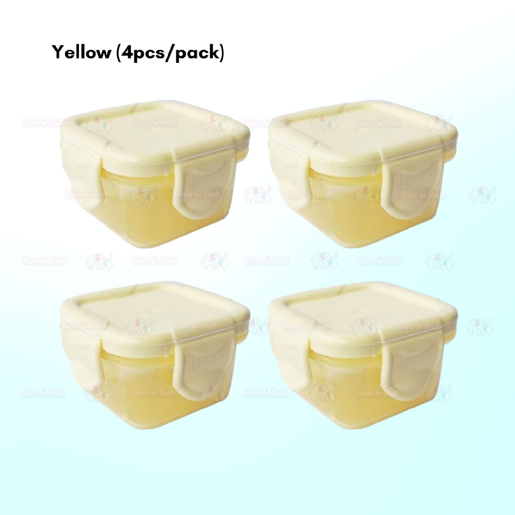 Boo&Bub 4Pcs 60ml Baby Food Container Milk Powder Container Infant Storage Portable Freezer Food Cup - Boo & Bub