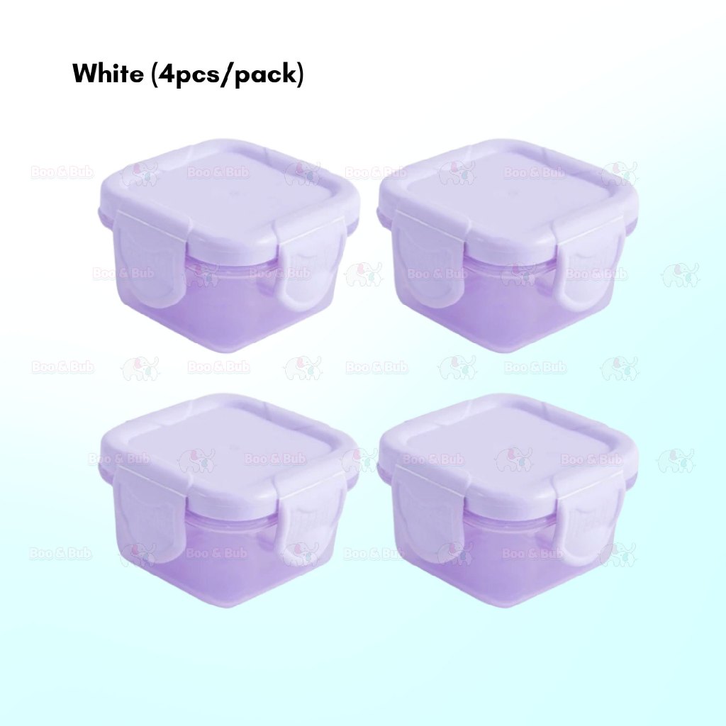 Boo&Bub 4Pcs 60ml Baby Food Container Milk Powder Container Infant Storage Portable Freezer Food Cup - Boo & Bub