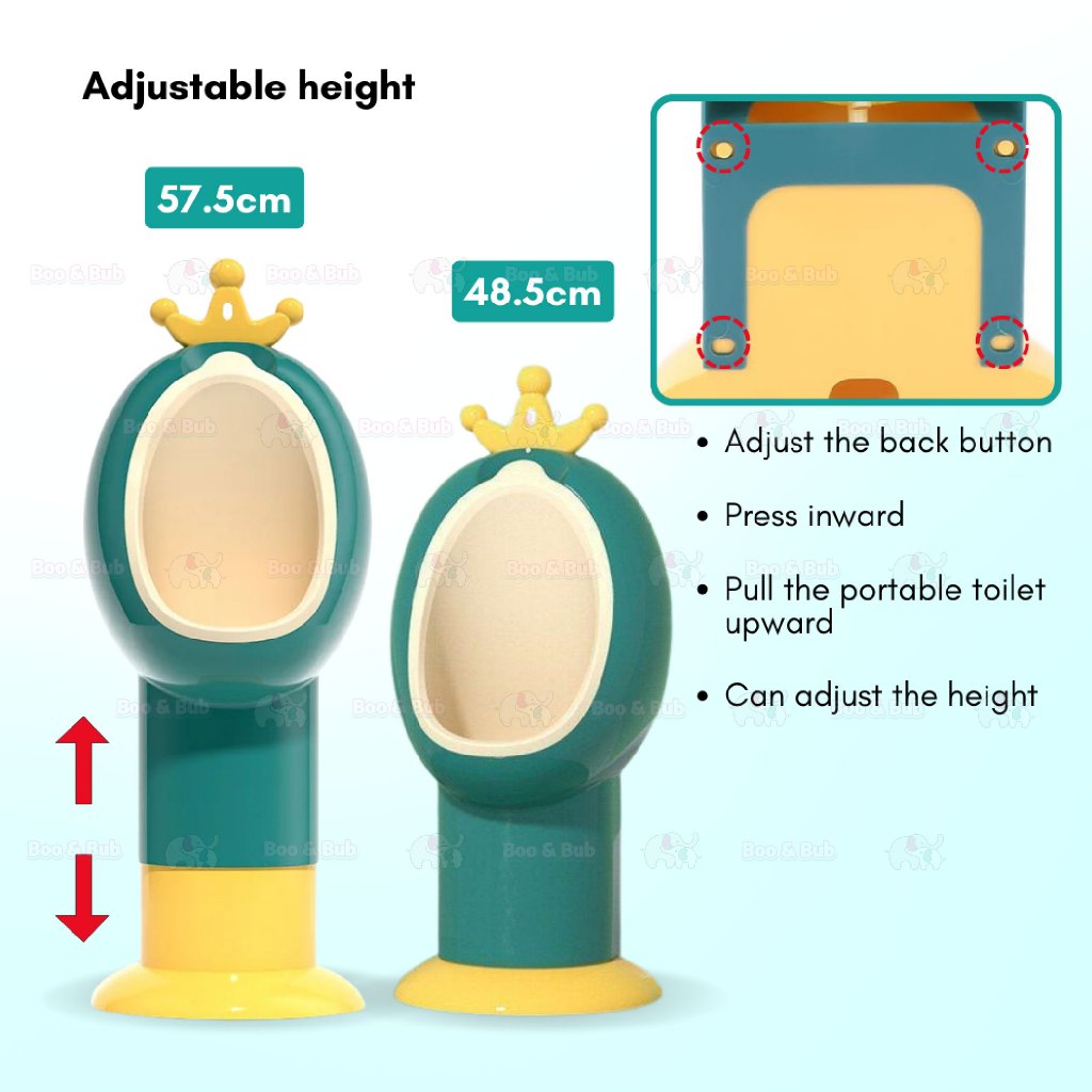 Boo&Bub Potty Training Urinal Cute Wall Mounted Standing Urine Trainer for Kids - Boo & Bub