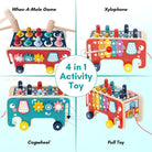 Boo&Bub Wooden Hammer Toys Whack a Mole Game for Kid Pounding Bench Wooden Early Learning Educational Montessori Toys - Boo & Bub