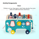 Boo&Bub Wooden Hammer Toys Whack a Mole Game for Kid Pounding Bench Wooden Early Learning Educational Montessori Toys - Boo & Bub