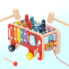 Boo&Bub Wooden Hammer Toys Whack a Mole Game for Kid Pounding Bench Wooden Early Learning Educational Montessori Toys - Boo & Bub