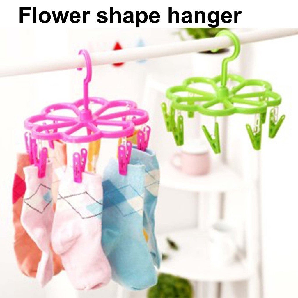Wardrobe Hanger | High Quality Durable Clothes Drying Hanger | 20 Pieces Set Windproof Plastic Clip - Boo & Bub