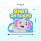 Boo&Bub Baby on Board Sticker |Baby in Car Sticker |Caution Sticker |Cute Baby On Board Sticker - Boo & Bub