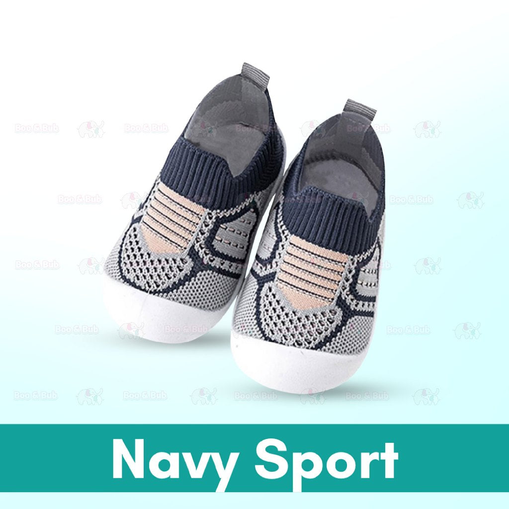 Boo&Bub Baby Shoes Toddler First Walking Shoes Non-Skid Infant Sneakers Breathable Knitted Mesh Boy & Girls Tennis Shoes - Boo & Bub