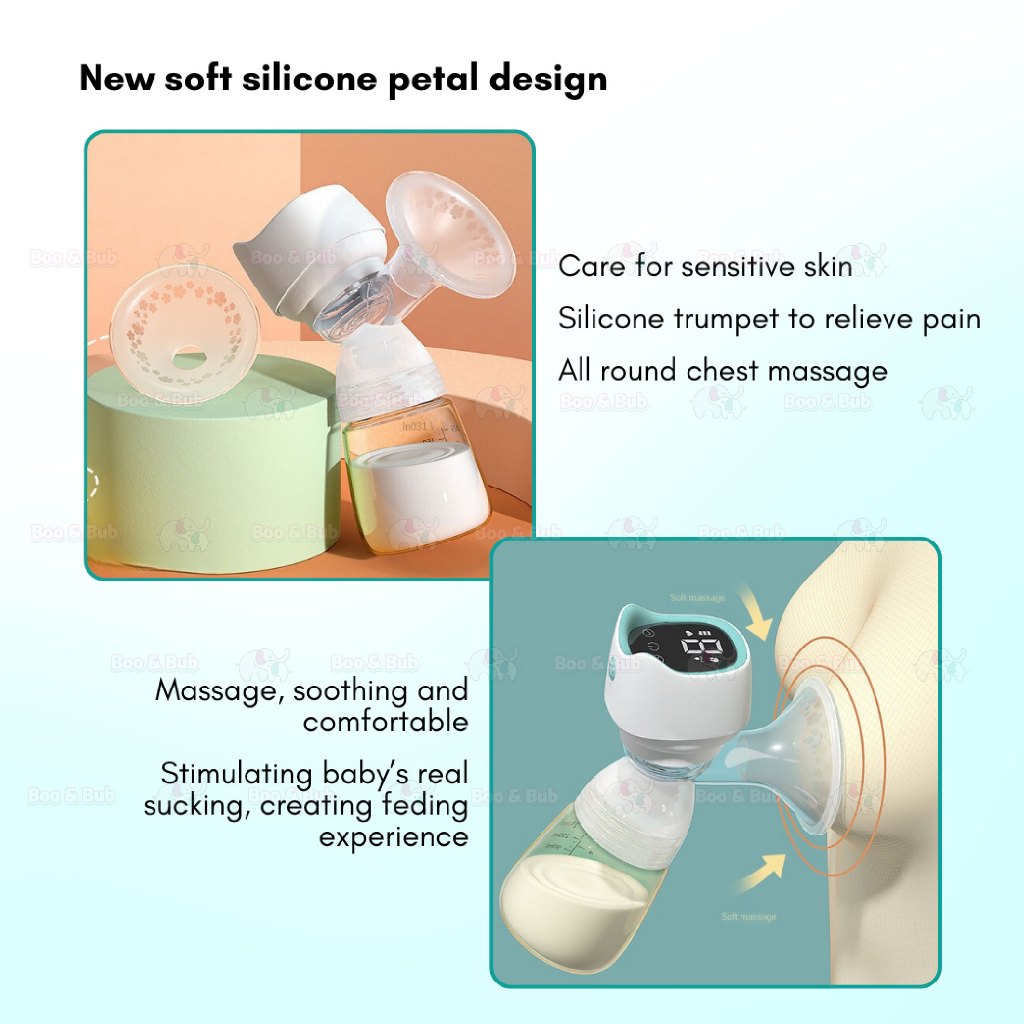 Boo&Bub Portable Electric Breast Pump Hand-Free Breast Pump - Boo & Bub
