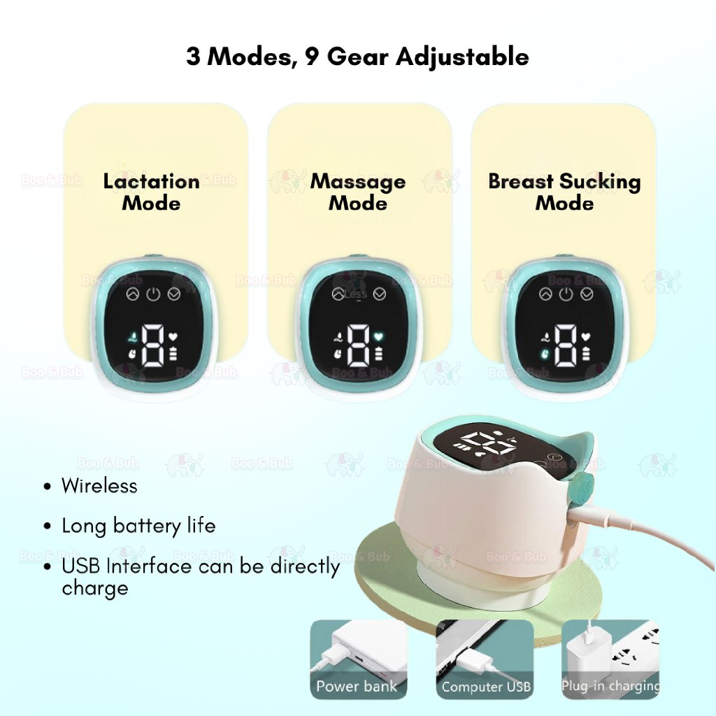 Boo&Bub Portable Electric Breast Pump Hand-Free Breast Pump - Boo & Bub