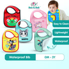 Boo&Bub Waterproof Bib Baby Food Bib Cloths Eating Accessories for Kids Accessory Burp Child Feeding - Boo & Bub