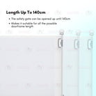 Boo and Bub Retractable Baby Gate Pagar Baby Safety Gate For Stairs Pagar Budak Baby Safety Murah baby door gate 护栏 - Boo & Bub