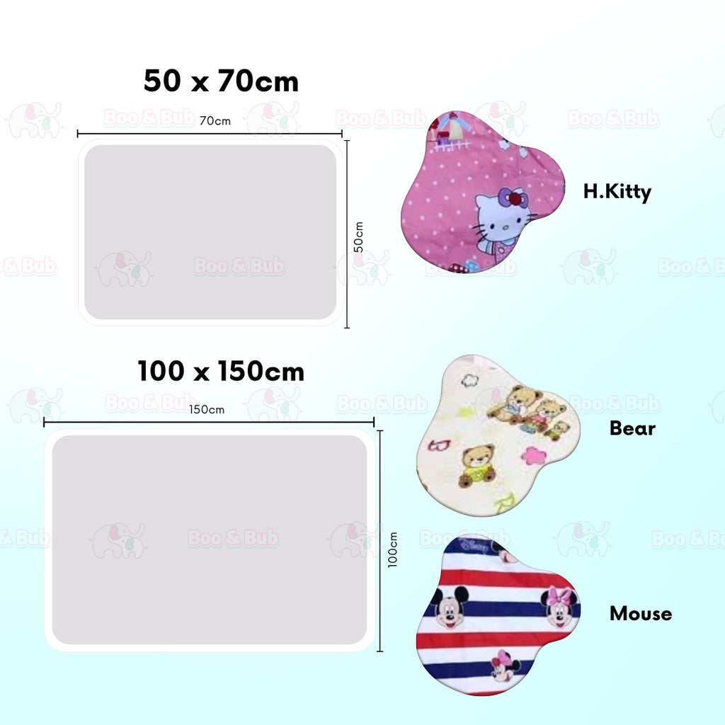 Boo&Bub Washable Baby Diaper Changing Mat Baby Urine Mat Waterproof Mattress Protector Pelapik tilam 婴儿隔尿垫成人 urine pad - Boo & Bub