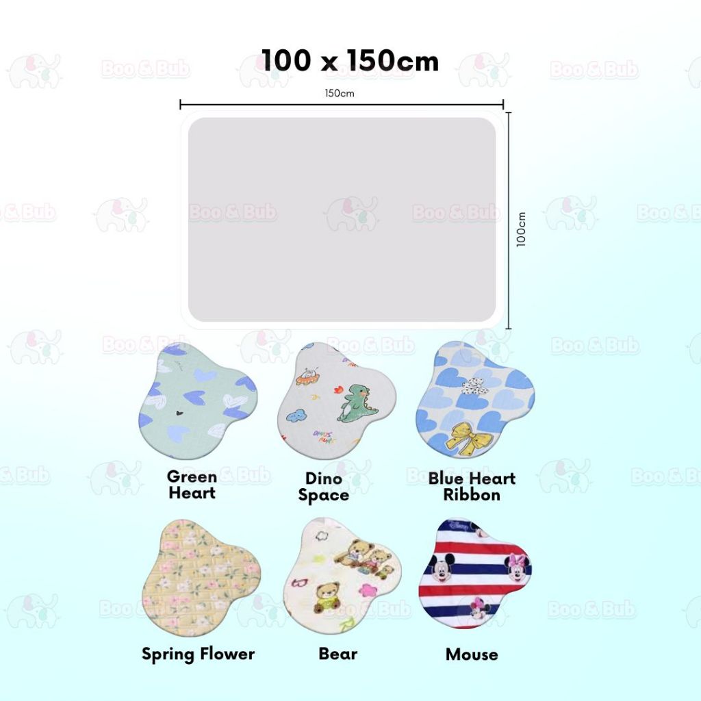 Boo&Bub Washable Baby Diaper Changing Mat Baby Urine Mat Waterproof Mattress Protector Pelapik tilam 婴儿隔尿垫成人 urine pad - Boo & Bub