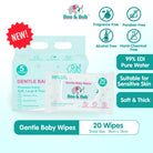 Boo&Bub 20pcs Premium Honey Comb Non alcohol BABY WIPES Baby wet wipe tisu basah baby tissue basah wet tisu baby 婴儿湿纸巾 - Boo & Bub