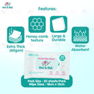 Boo&Bub 20pcs Premium Honey Comb Non alcohol BABY WIPES Baby wet wipe tisu basah baby tissue basah wet tisu baby 婴儿湿纸巾 - Boo & Bub