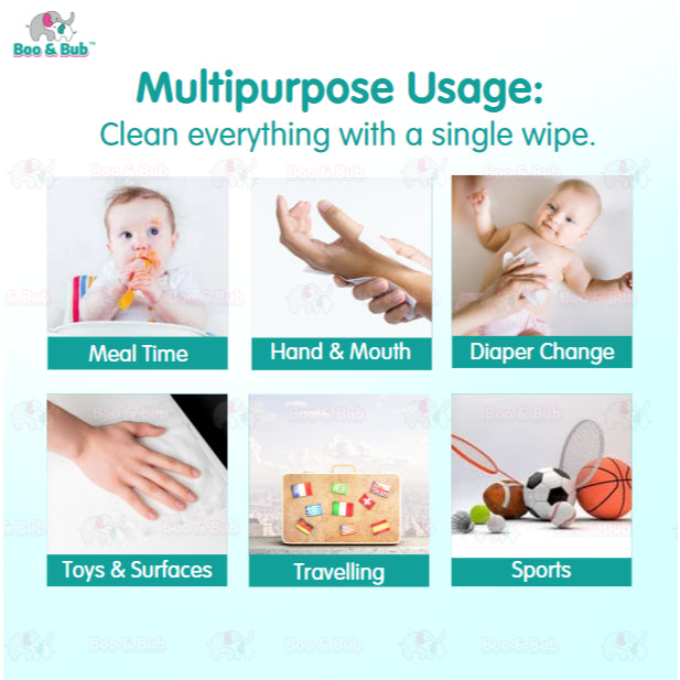 [Carton] Boo&Bub 20's x 30 packs Premium Non Alcohol Baby Wet Wipes Baby Wet Tissue Gentle Wipes Baby Wipes Tisu Basah - Boo & Bub