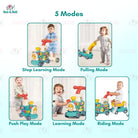 Boo and Bub 5 in1 Baby Walker Train  Ultimate Baby Walker Stand-to-Sit Trolley High Quality Kids Gift For Toddler Learn - Boo & Bub