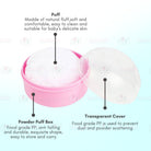 Boo&bub Portable Baby Powder Puff Sponge Container Case Box Baby Powder Case Talcum Powder Puff Bekas Bedak Bayi 婴儿爽身粉盒 - Boo & Bub