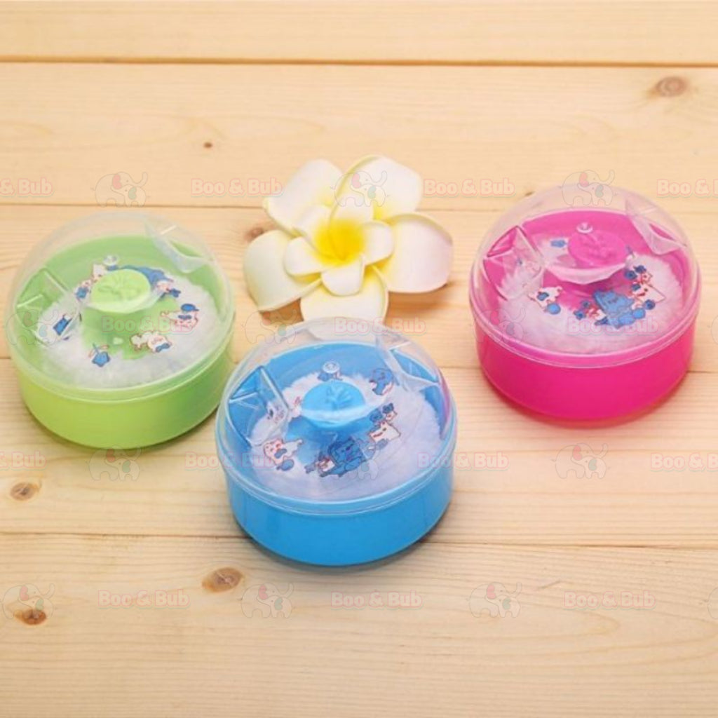 Boo&bub Portable Baby Powder Puff Sponge Container Case Box Baby Powder Case Talcum Powder Puff Bekas Bedak Bayi 婴儿爽身粉盒 - Boo & Bub