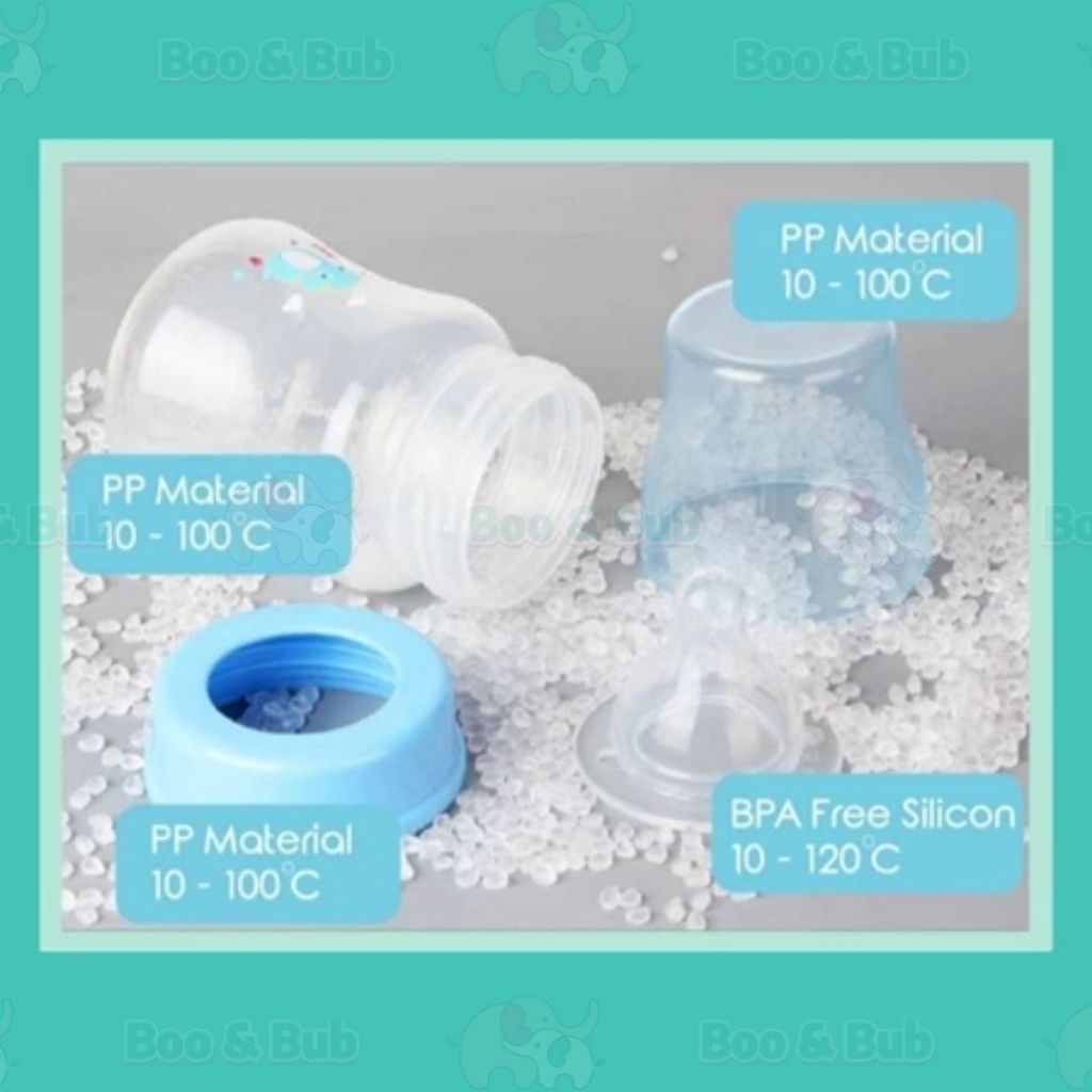 Boo&Bub Botol Susu PP Wide Neck Baby Bottle Baby Milk Bottle Feeding Bottle Nursing Bottle 150ml/250ml/320ml - Boo & Bub