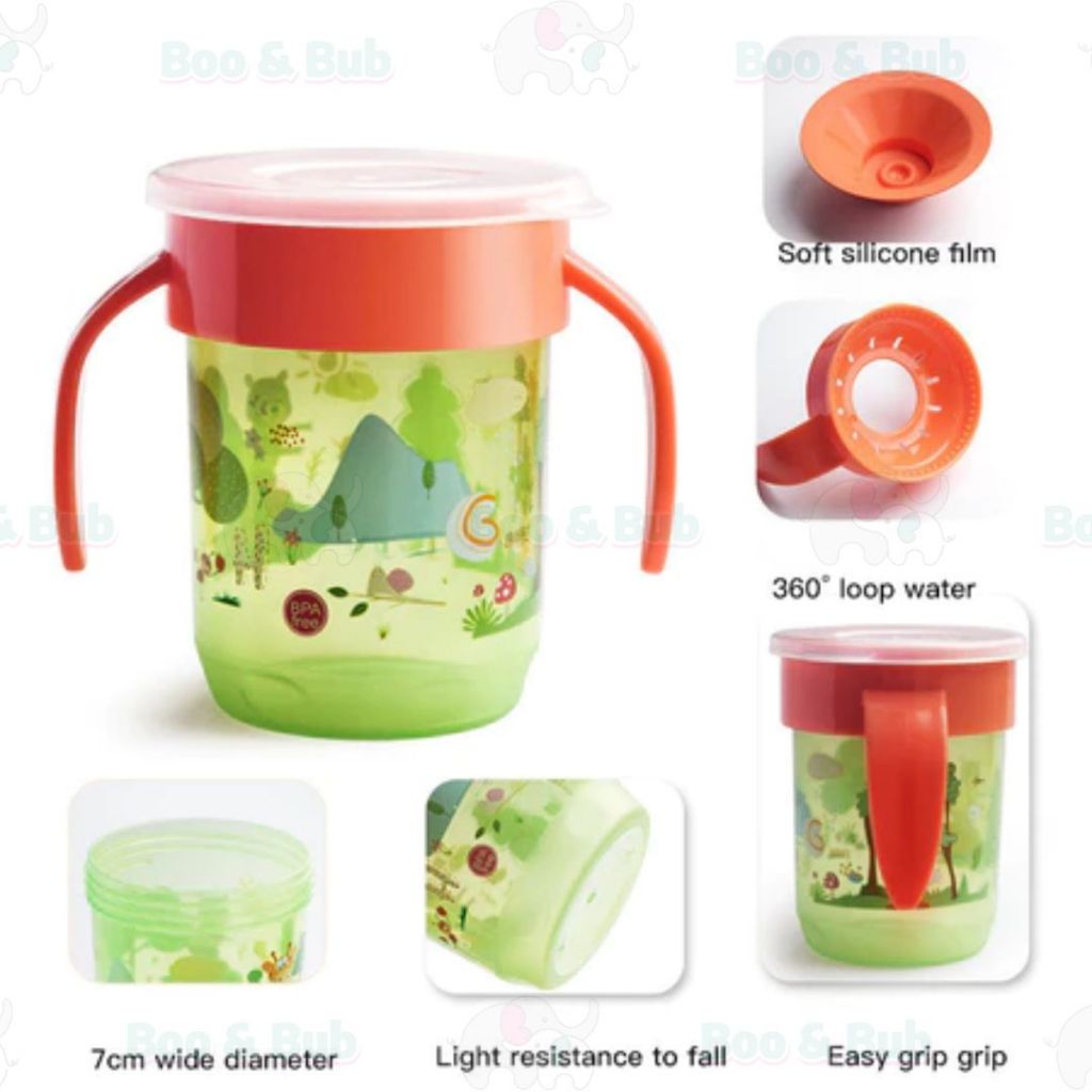 Boo&Bub 360° Magic Training Cup baby learning Drinking Cup Sippy Cup 250ml Leak Proof Training Sippy Cup - Boo & Bub