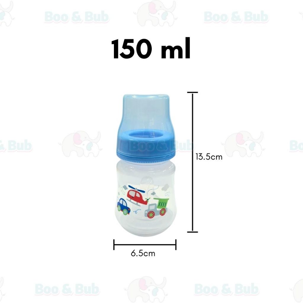 Boo&Bub Botol Susu PP Wide Neck Baby Bottle Baby Milk Bottle Feeding Bottle Nursing Bottle 150ml/250ml/320ml - Boo & Bub