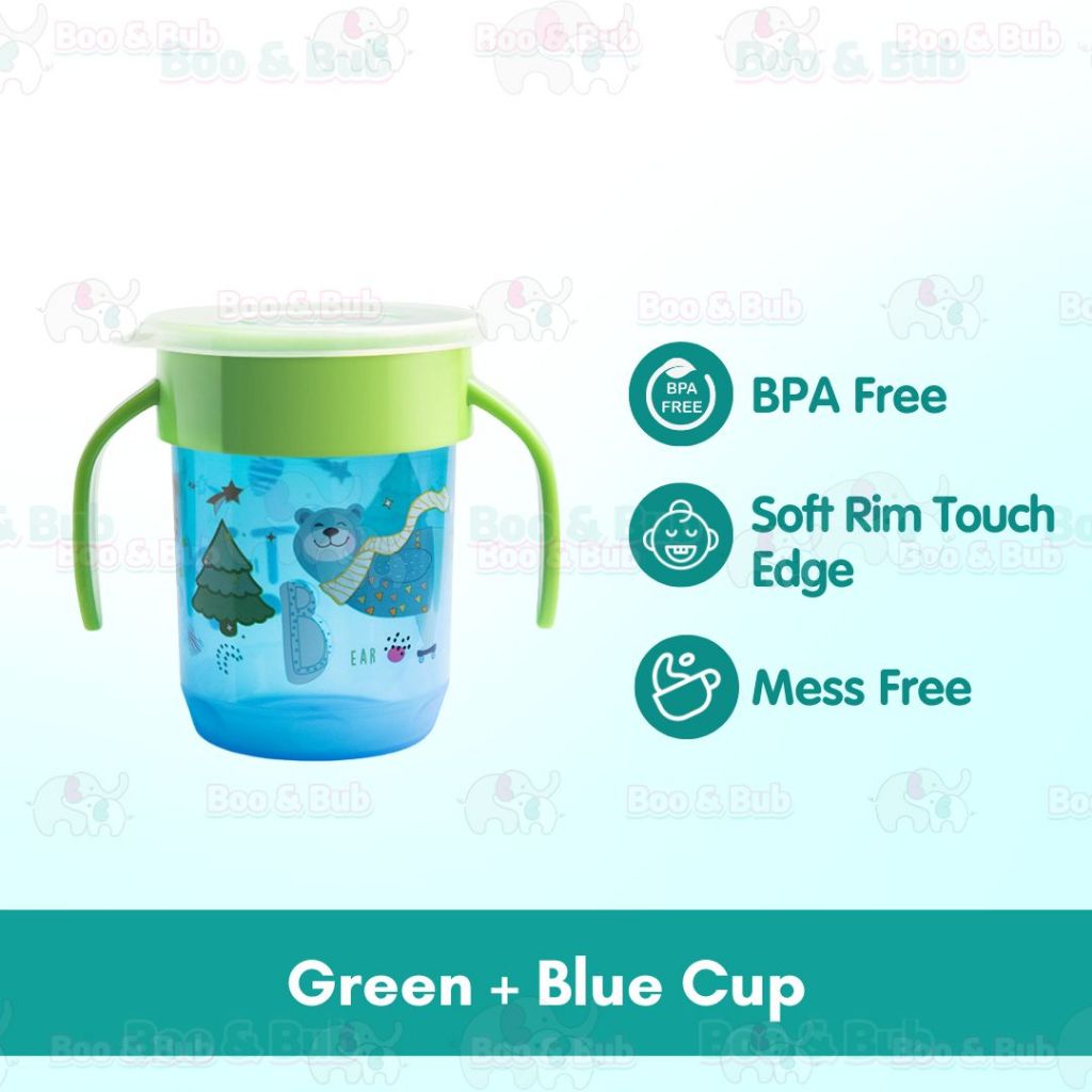 Boo&Bub 360° Magic Training Cup baby learning Drinking Cup Sippy Cup 250ml Leak Proof Training Sippy Cup - Boo & Bub