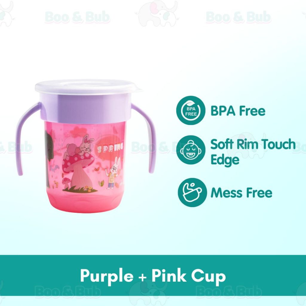 Boo&Bub 360° Magic Training Cup baby learning Drinking Cup Sippy Cup 250ml Leak Proof Training Sippy Cup - Boo & Bub