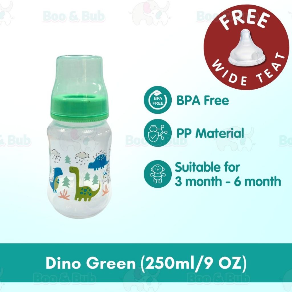 Boo&Bub Botol Susu PP Wide Neck Baby Bottle Baby Milk Bottle Feeding Bottle Nursing Bottle 150ml/250ml/320ml - Boo & Bub