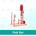 Boo & Bub Brush and Bottle Rack Box Set Soft Silicone Milk Bottle Brush 360° Rotating Handle Baby Bottle Rack Set - Boo & Bub