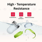 Boo&Bub Silicone Baby Bottle Wide-neck Anti-flatulence Bayi Botol Susu with straw BPA FREE - Boo & Bub