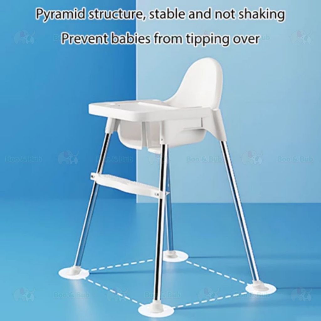 Boo&Bub 2 in 1 Baby Chair Height Adjustable Infant Baby High Chair With Safety Belt Cushion Baby Chair Dining Kerusi - Boo & Bub