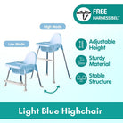 Boo&Bub 2 in 1 Baby Chair Height Adjustable Infant Baby High Chair With Safety Belt Cushion Baby Chair Dining Kerusi - Boo & Bub