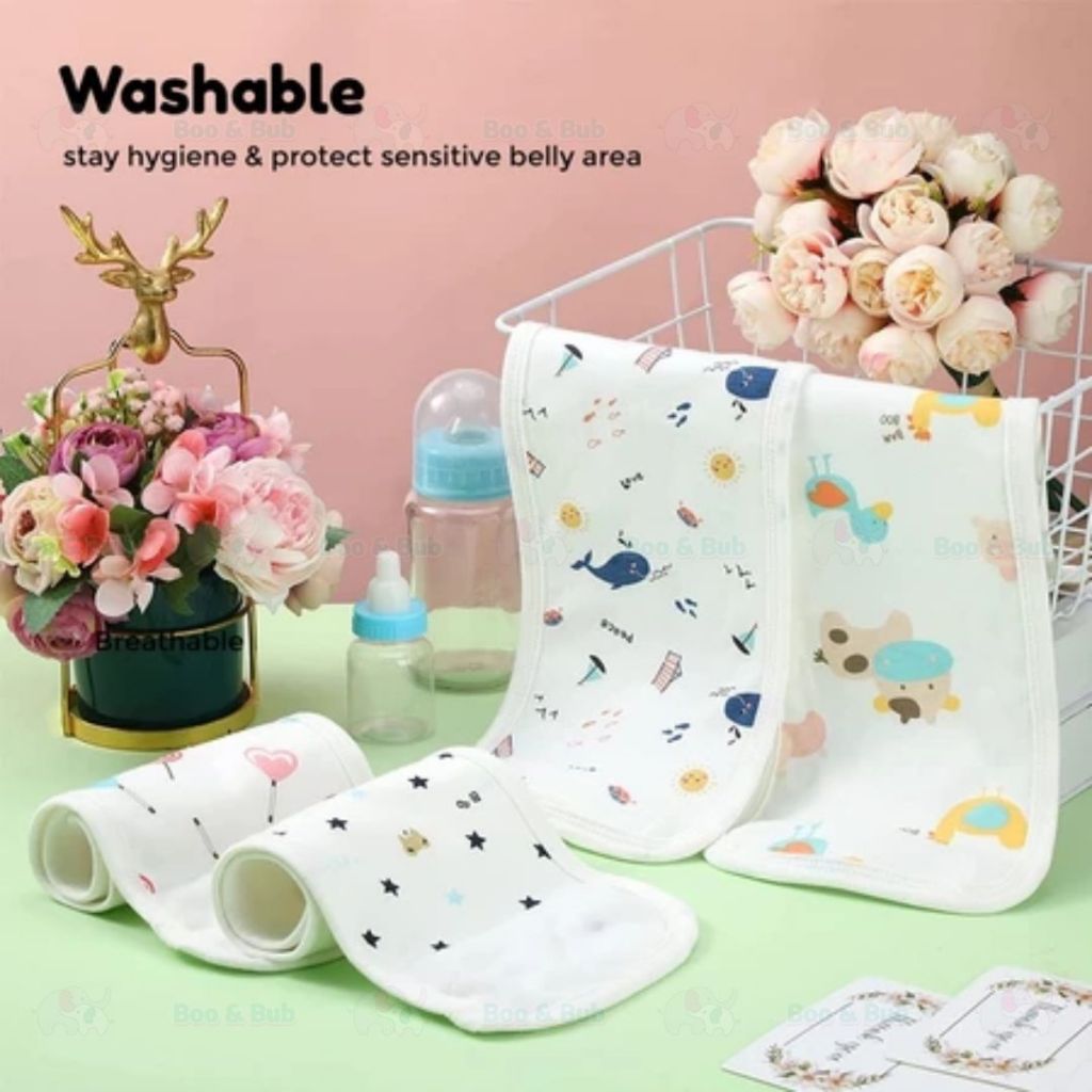 Boo and Bub Newborn Baby Umbilical Cord Care Bellyband Binder Baby Belly Stomach Binder Cover Bedung Bayi Barut Baby - Boo & Bub