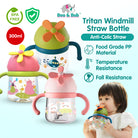 Boo&Bub 300ML Tritan Baby Bottle With Straw Botol Air Baby Botol Air Budak Kids Bottle With Straw Training Cup Cute - Boo & Bub