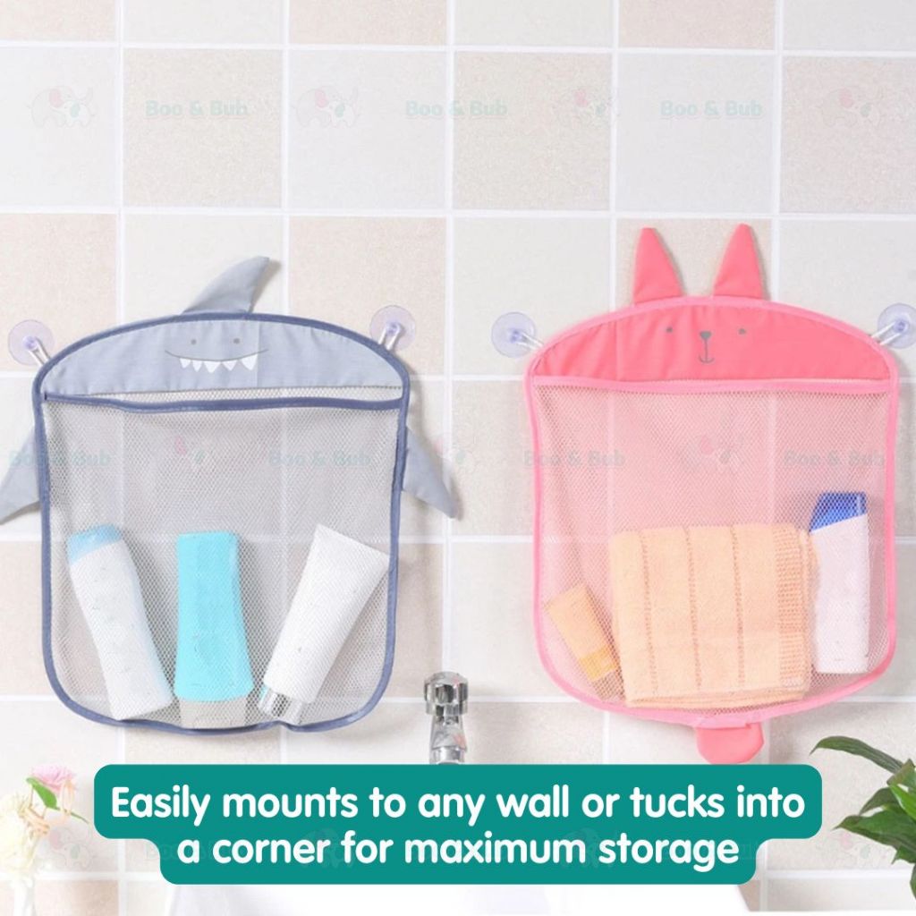 Boo & Bub Children's Toy Storage Bag Cartoon Little Dinosaur Baby Bathing and Water Pla ying Toy St orage Net Bag Bathro - Boo & Bub