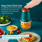 Boo & Bub Mini Blender Baby Food Grinder Processor One-button Start Stir Food Quickly Chopper - Boo & Bub
