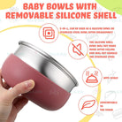 Boo&Bub Baby Stainless Steel Tableware Set 5pcs BPA-Free Silikon Hisap Anti-Tumpah Set Pinggan Mangkuk Bayi 儿童餐具 吸盘防滑 - Boo & Bub