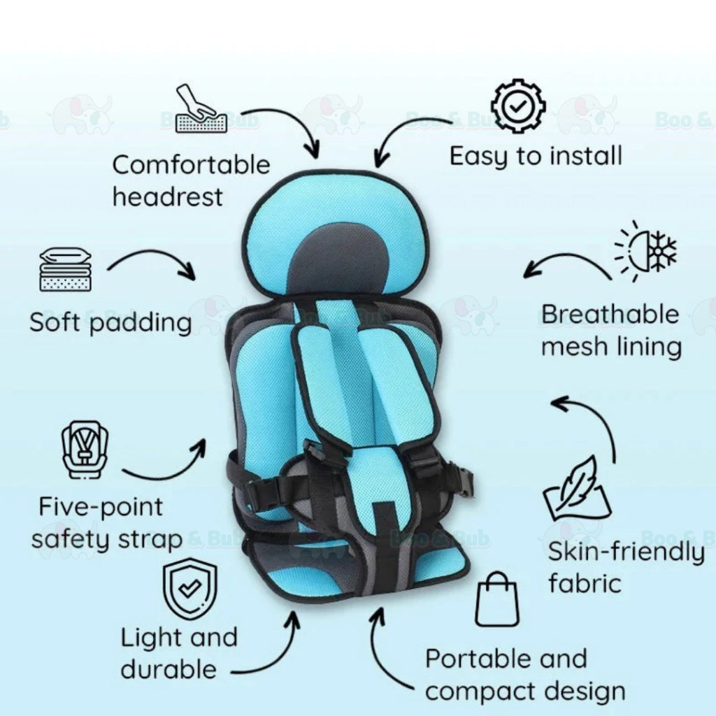 Boo&Bub Kids Portable Car Seat Car Safety Seat For Child Baby Portable Carrier Seat Portable Baby Car Seat - Boo & Bub