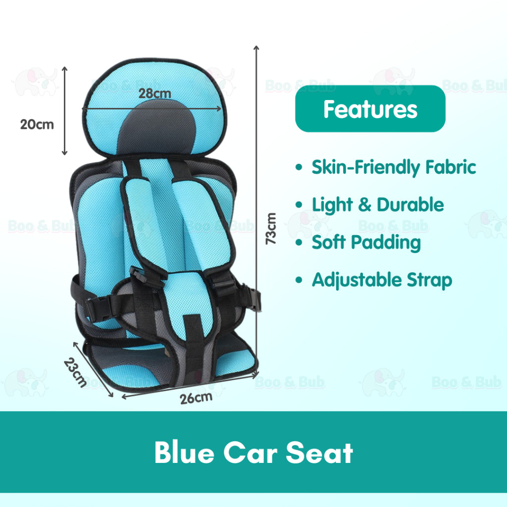 Boo&Bub Kids Portable Car Seat Car Safety Seat For Child Baby Portable Carrier Seat Portable Baby Car Seat - Boo & Bub