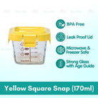 Boo&Bub 170/130ML Glass Baby Food Container Snack Milk Sealed Box Feeding Bowl Container Storage Lead Kotak Makanan - Boo & Bub
