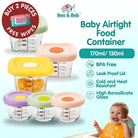 🐘Boo&Bub🐘 Airtight borosilicate glass food container Glass Container Bekas makanan kaca kedap udara 170ml - Boo & Bub