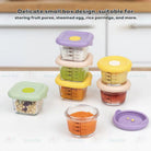 🐘Boo&Bub🐘 Airtight borosilicate glass food container Glass Container Bekas makanan kaca kedap udara 170ml - Boo & Bub